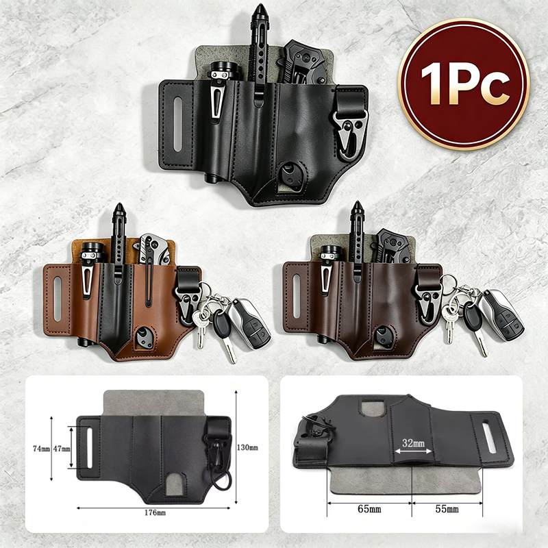 EDC PU Leather Tool Pouch Mult - Edc Carry Belt Leather 评论和价格