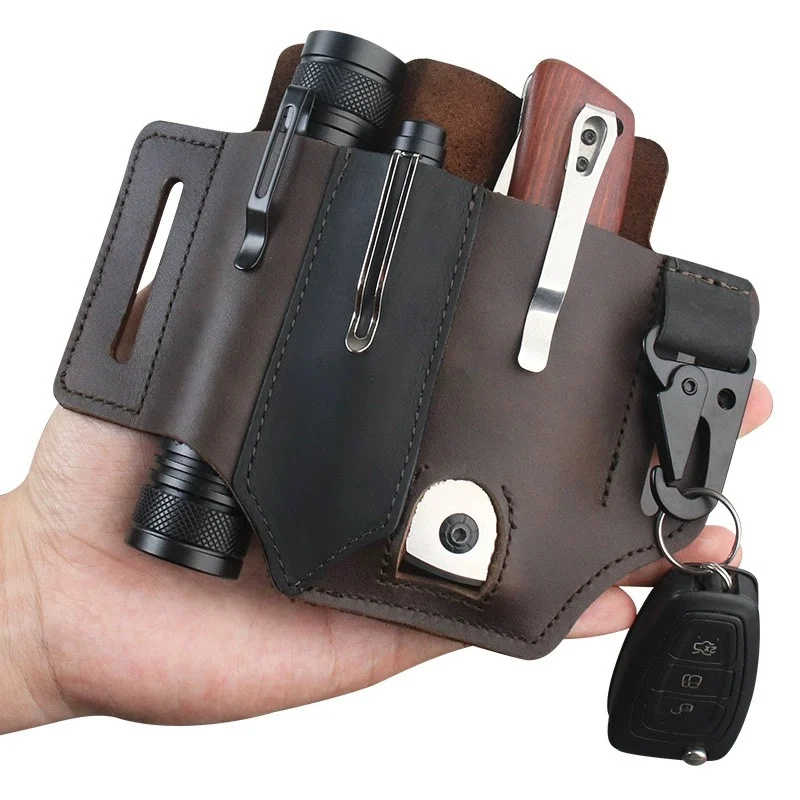 EDC PU Leather Tool Pouch Mult - Edc Carry Belt Leather 评论和价格