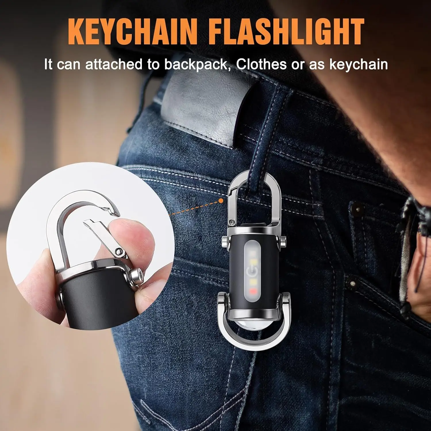 Mini Keychain Flashlight Recha - Keychain Flashlight 评论和价格