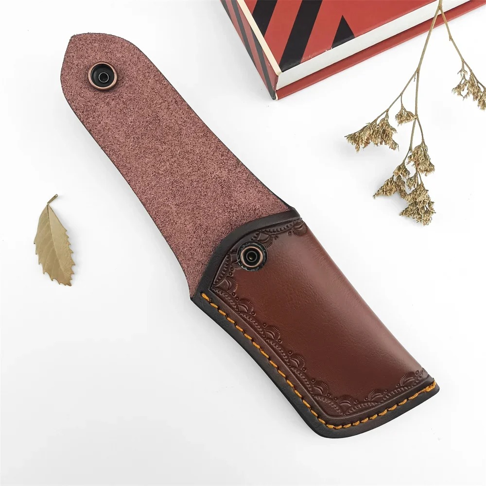 Brown Embossed Leather Knife S - Edc Carry Belt Leather 评论和价格