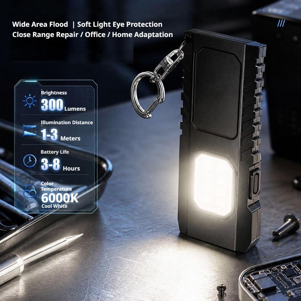 Multifunctional USB Rechargeab - Keychain Flashlight 评论和价格