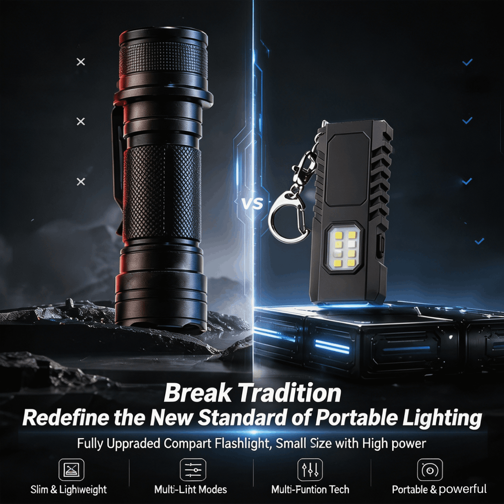 Multifunctional USB Rechargeab - Keychain Flashlight 评论和价格
